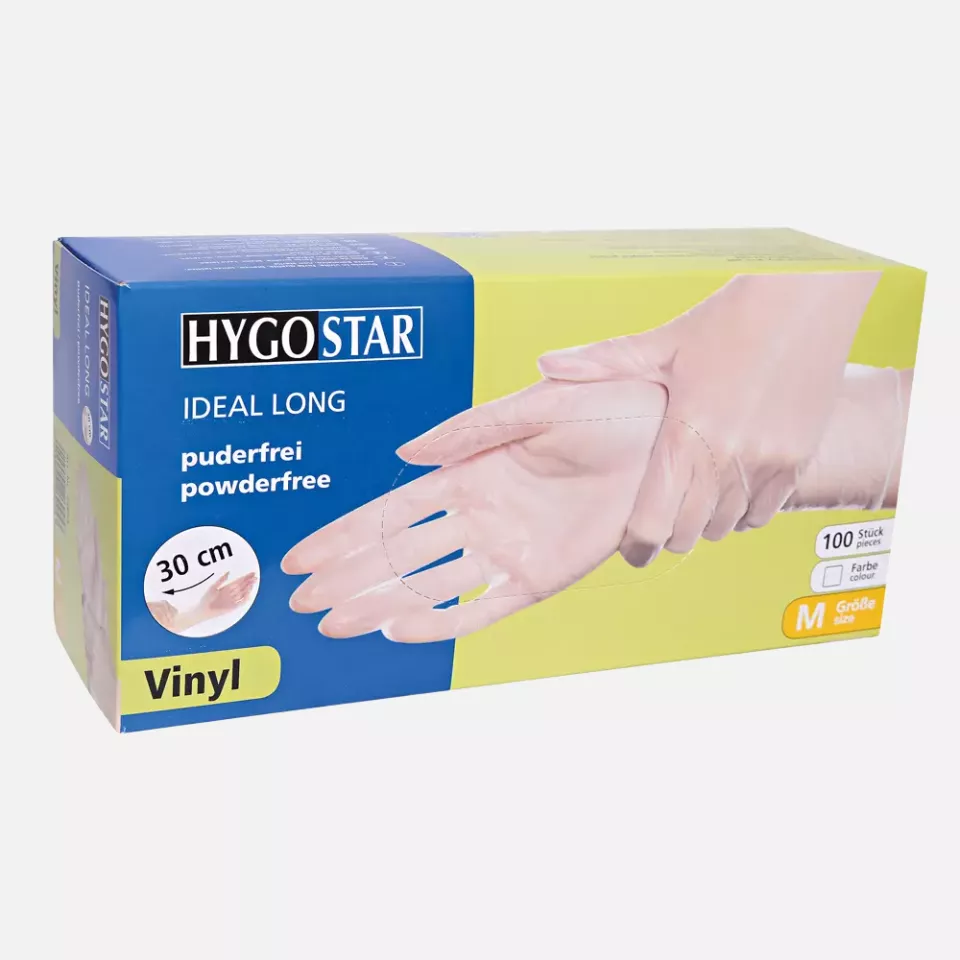 HygoStar 26813, Ideal lange puderfreie Vinylhandschuhe, image 3, gallery thumbnail