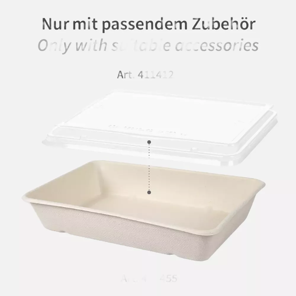 NATUREStar 411455, Classico Organic Bagasse Trays, 230 x 156 x 45 mm, 1200 ml, image 5