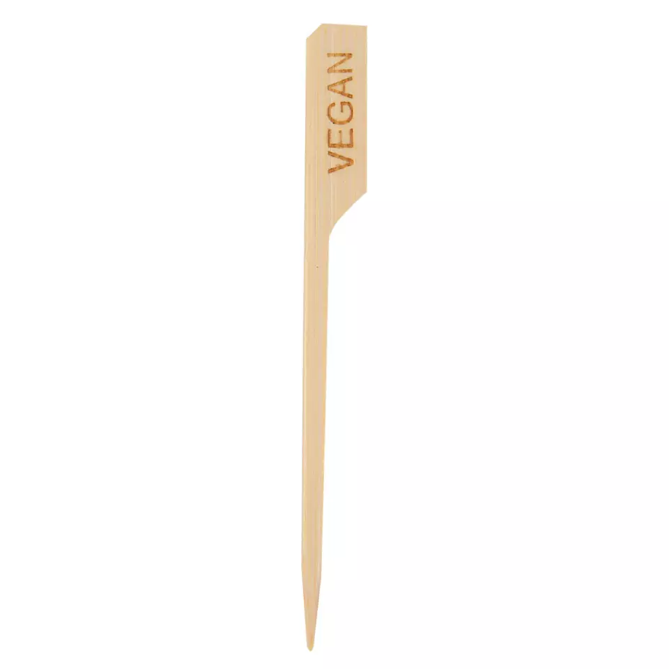 NATUREStar 389523, Organic Vegan Bamboo Food Marking Skewers, 90 mm, Natural, image 1, gallery thumbnail
