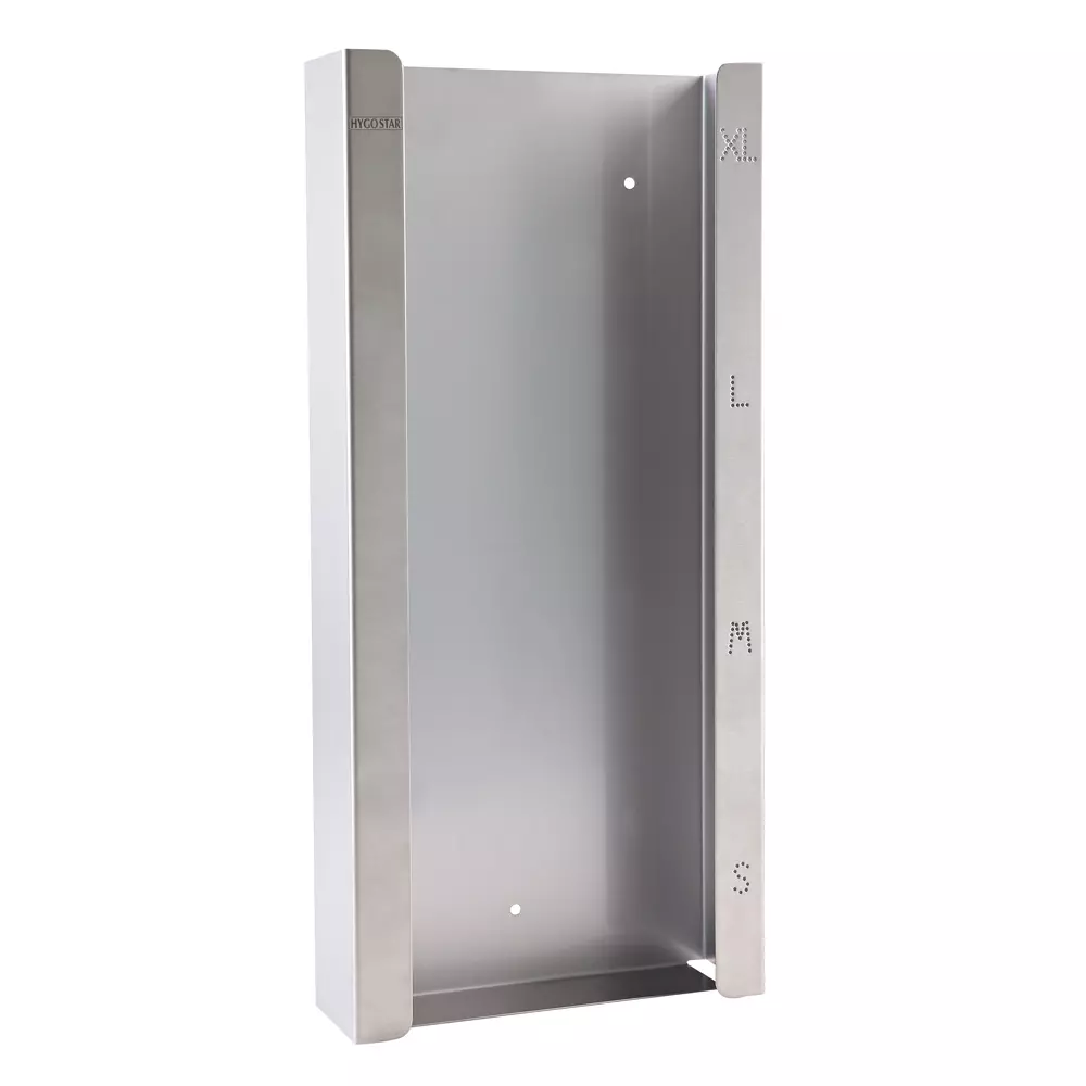 HygoStar 88922, Quattro Uni Glove Dispenser, Stainless Steel