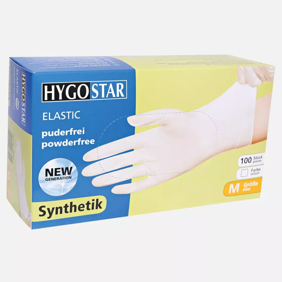 HygoStar 26801, Elastic Powder-Free Synthetic Gloves, image 2, gallery thumbnail