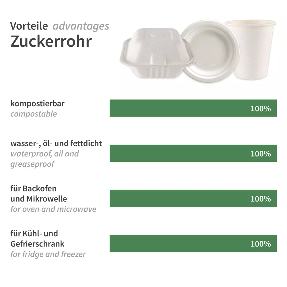 NATUREStar 412155, Organic Hinged Lid Bagasse Hamburger Boxes, 150 x 85 mm, image 10