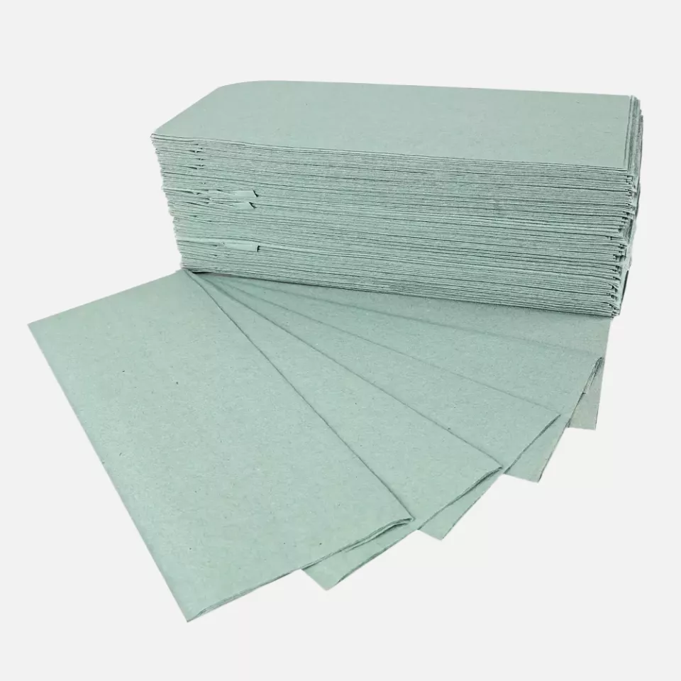 HygoClean 30463, 1-ply Recycled Paper Hand Towels, C-fold, Green, image 2, gallery thumbnail
