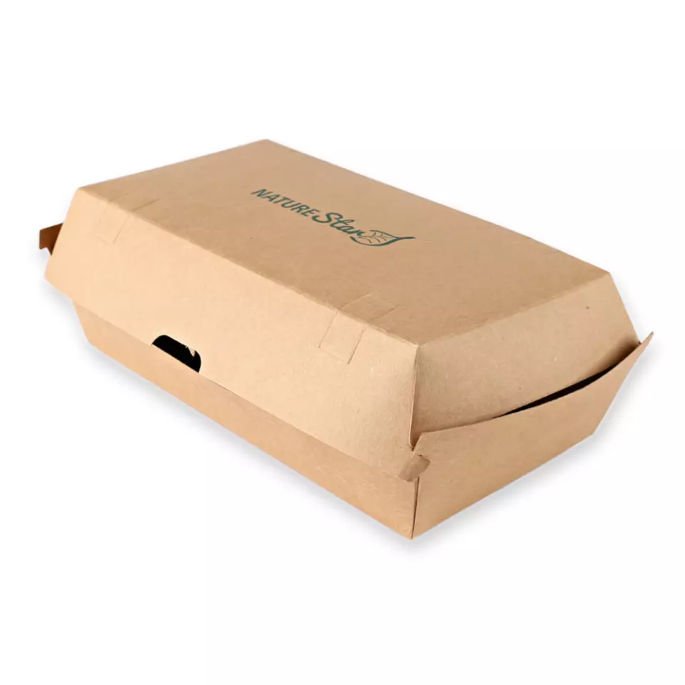 NATUREStar 416421, Club Organic Sandwich Boxes, 207 x 107 x 79 mm, Kraft Paper/PLA