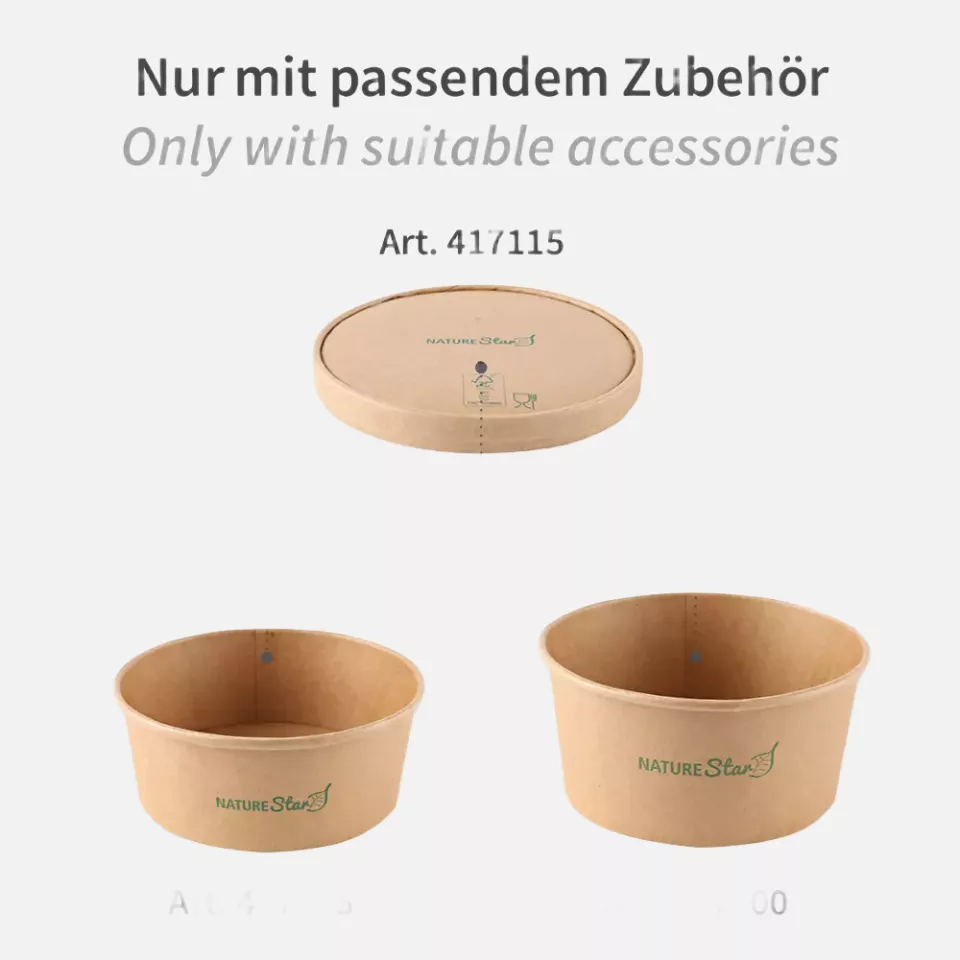 NATUREStar 417115, Caesar Organic Lids, ø 150 mm, kraft paper/PE, FSC®-mix, image 4, gallery thumbnail