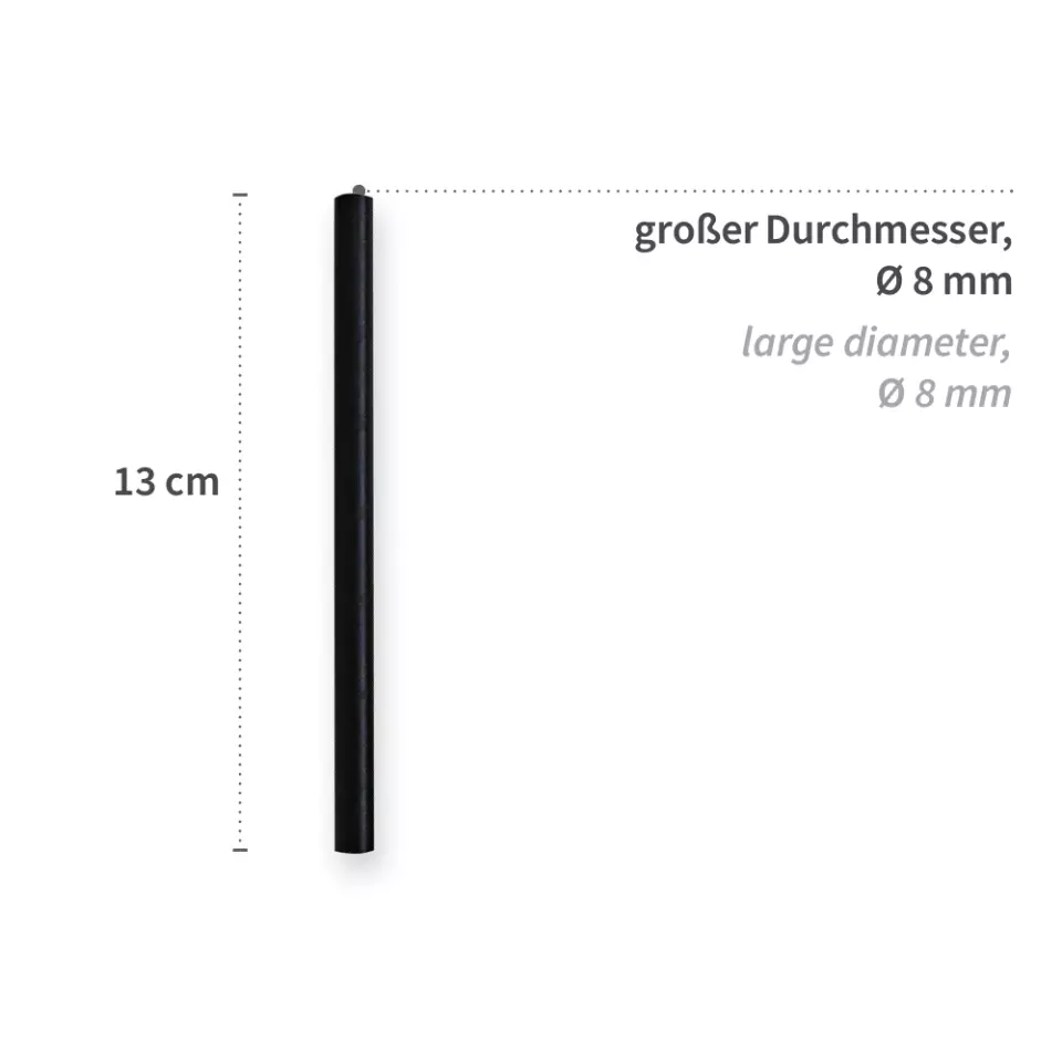 NATUREStar 421300, Cocktail Organic Paper Straws, FSC®-mix, ø 8 mm, 130 mm, Black, image 3, gallery thumbnail