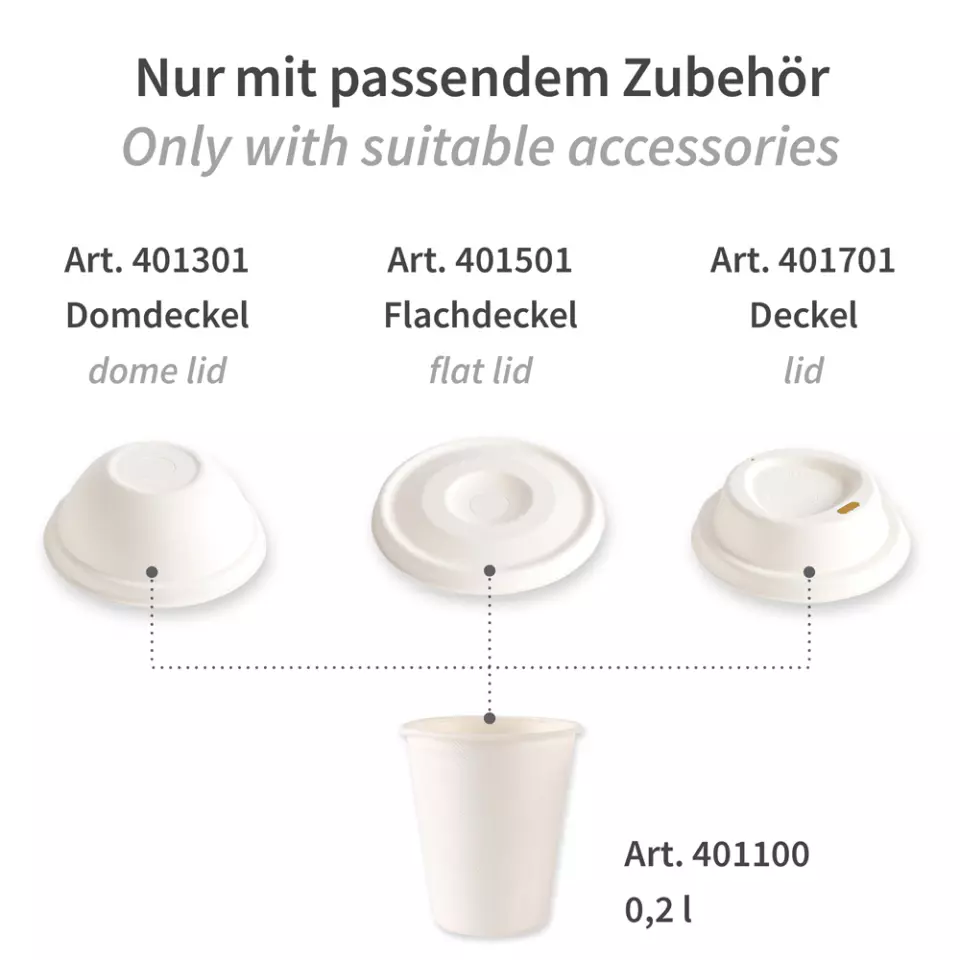 NATUREStar 401100, Organic Bagasse Coffee Cups, 200 ml, Ø 80 mm, image 2, gallery thumbnail