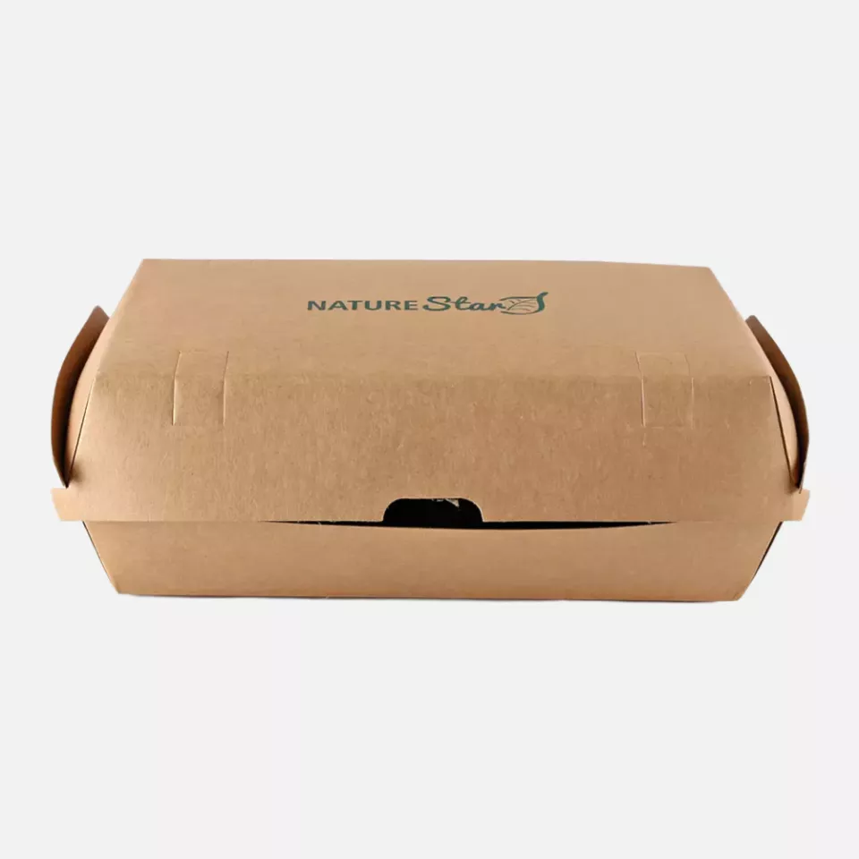 NATUREStar 416421, Club Organic Sandwich Boxes, 207 x 107 x 79 mm, Kraft Paper/PLA, image 2, gallery thumbnail