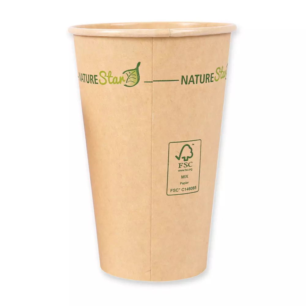 NATUREStar 406293, Mocca Bio-Kraftpapier/PLA Kaffeebecher, 300 ml / 12 oz, ø 80 mm, FSC®-mix, image 2