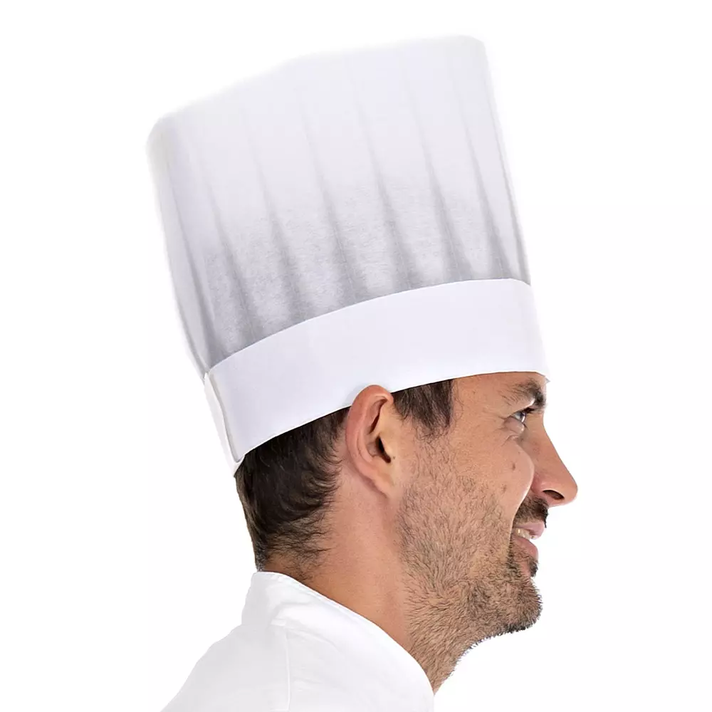 HygoStar 0970, Europa Extra Viscose Chef's Hat, 22 cm, White, Exposed, image 3