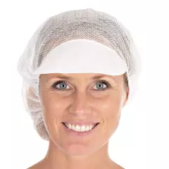 HygoStar 1289, Peaked Viscose Bouffant Caps, ø 48 cm, White