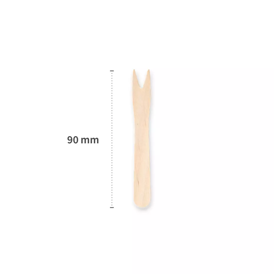 NATUREStar 38851, Organic Wood French Fries Forks, 90 mm, image 2, gallery thumbnail