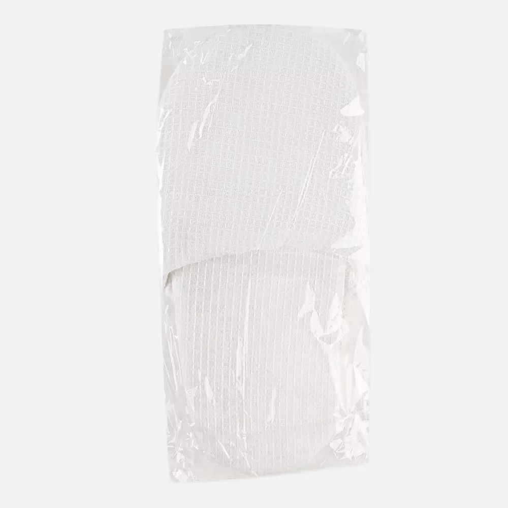 HygoStar 5556, Waffle Closed Cotton Slippers, White, image 3