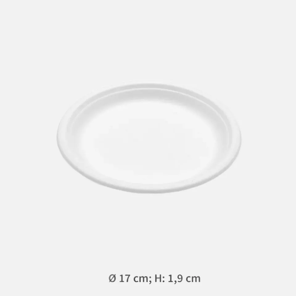 NATUREStar 41041, Bordofino Round Bagasse Plates, Ø 170 mm, image 2, gallery thumbnail