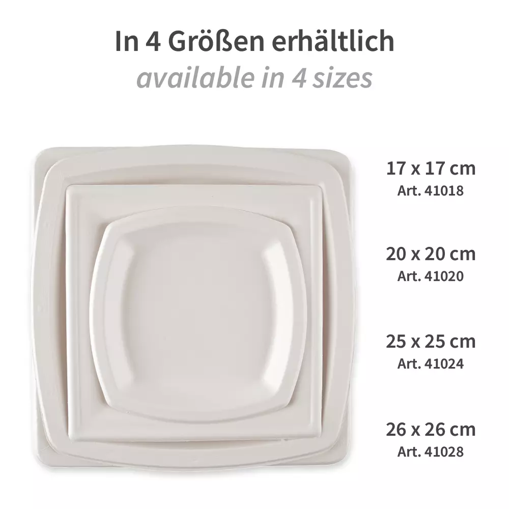 NATUREStar 41020, Organic Square Bagasse Plates, 200 x 200 mm, image 5