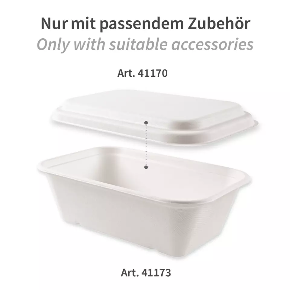 NATUREStar 41173, Puro Organic Trays, 212 x 140 x 71 mm, 1300 ml, Bagasse, image 3, gallery thumbnail