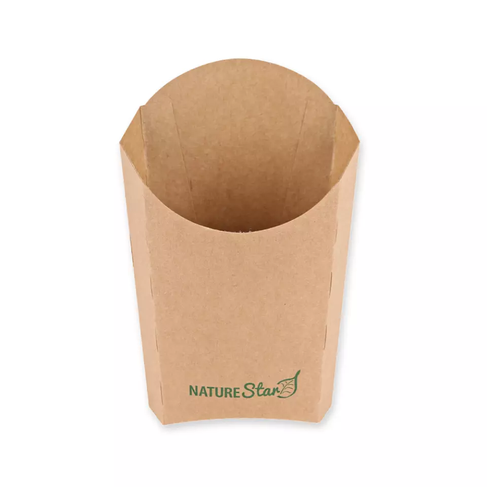 NATUREStar 417722, Organic Kraft Paper/PE Fries Boxes, 90 x 55 x 152 mm, FSC®-Mix
