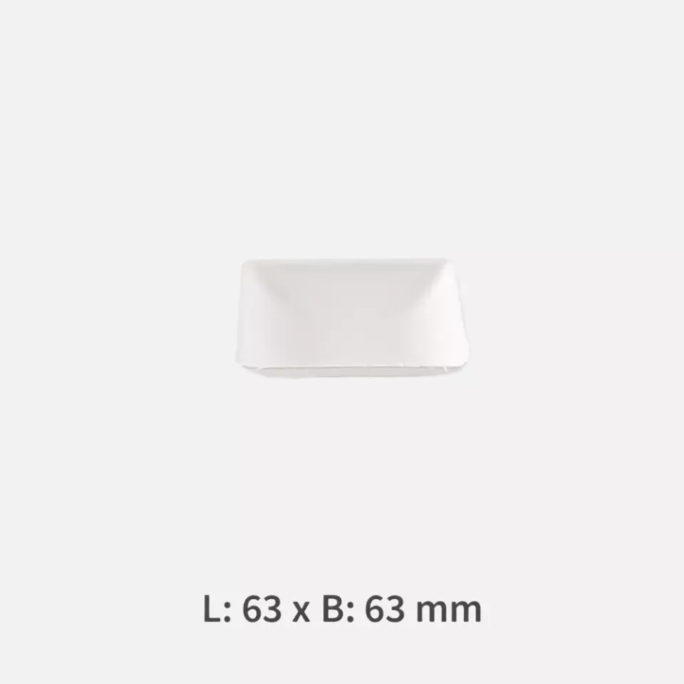 NATUREStar 41231, Organic Bagasse Fingerfood Trays, Square, 63 x [value] mm, image 3, gallery thumbnail
