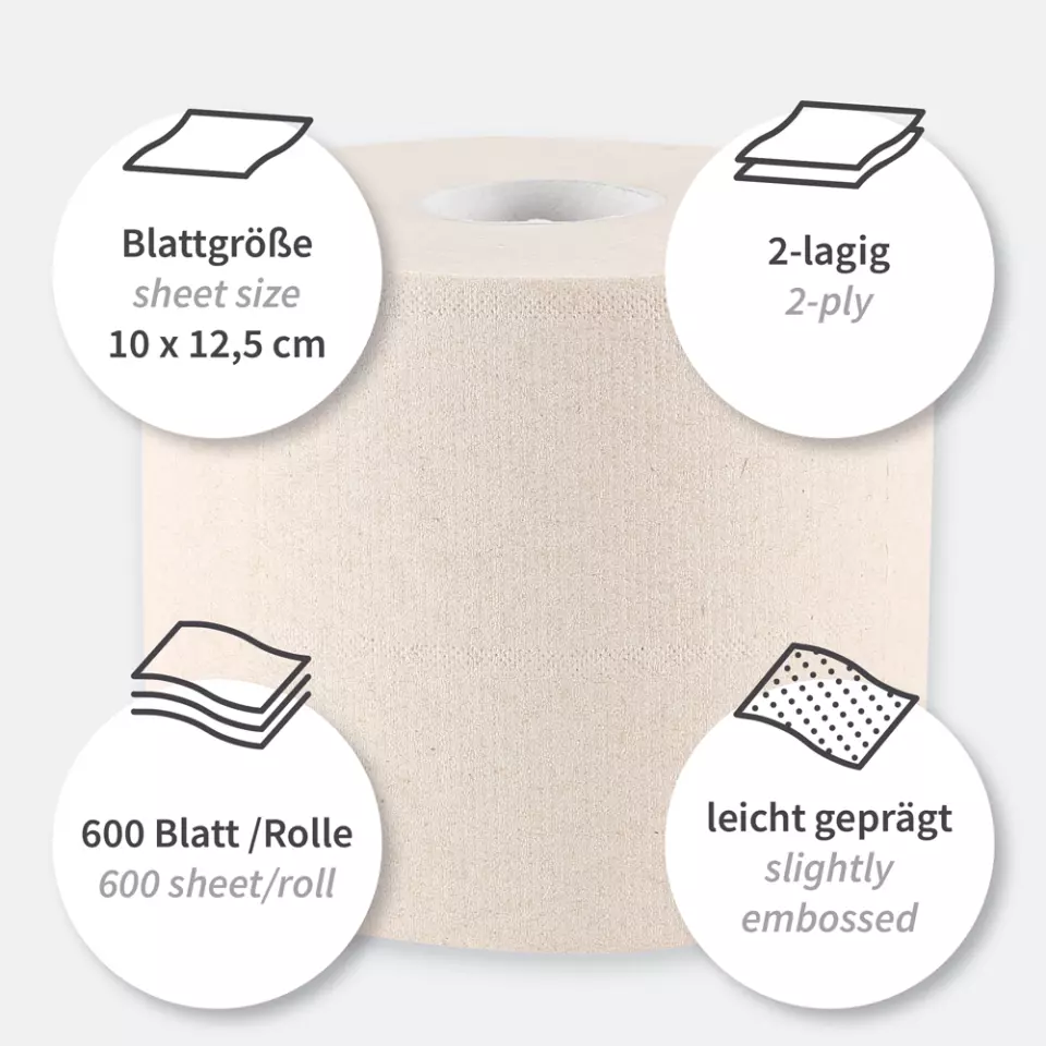 NATUREStar 304215, Organic 2-Ply Recycled Paper Toilet Paper, Small Roll, Natural, FSC®-Recycled, image 3, gallery thumbnail