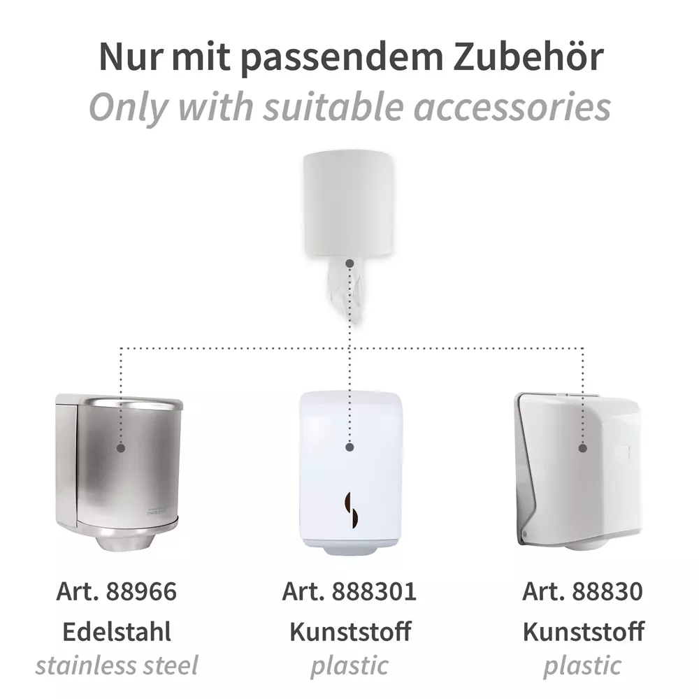 HygoClean 30411, 1-Ply Recycled Paper Centerfeed Paper Towel Rolls, White, image 4