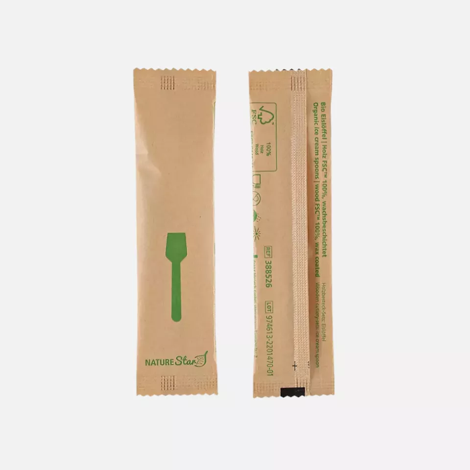 NATUREStar 388526, Organic Wood Ice Cream Spoons, 95 mm, FSC® 100%, Wax Coated, image 6, gallery thumbnail
