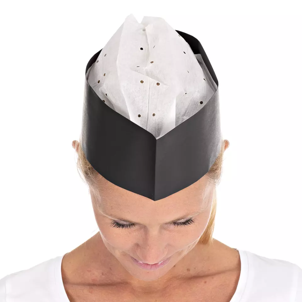 HygoStar 10503, Service Paper Forage Hats, Embossed, Black, image 5, gallery thumbnail