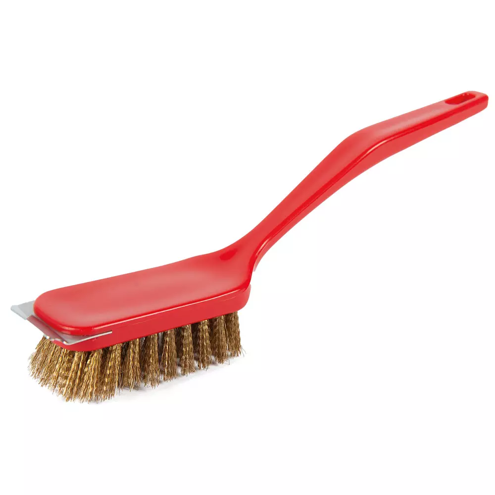 HygoClean 70100, PP/Brass Grill Brush with Scraper, image 1