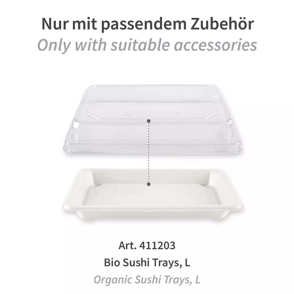 NATUREStar 400418, PET Sushi Tray Lids, L, 188 x 130 x 30 mm, image 2