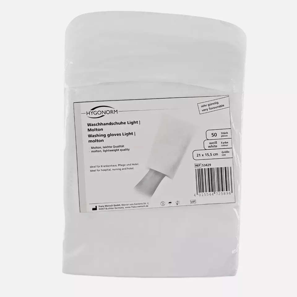 HygoNorm 53429, Molton Washing Gloves, Light, image 4, gallery thumbnail