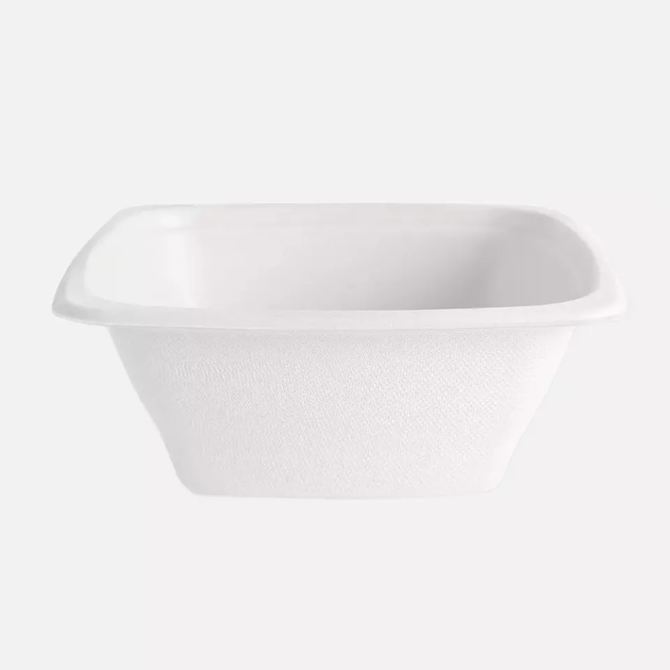 NATUREStar 41176, Square Organic Bagasse Trays, 180 x 70 mm, 950 ml, image 1, gallery thumbnail