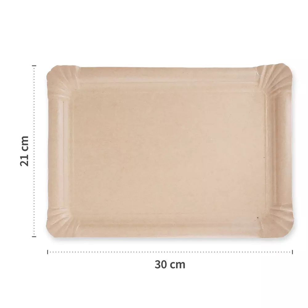 Franz Mensch 415025, Organic Kraft Paper Plates, 210 x 300 mm, FSC®-mix, image 2
