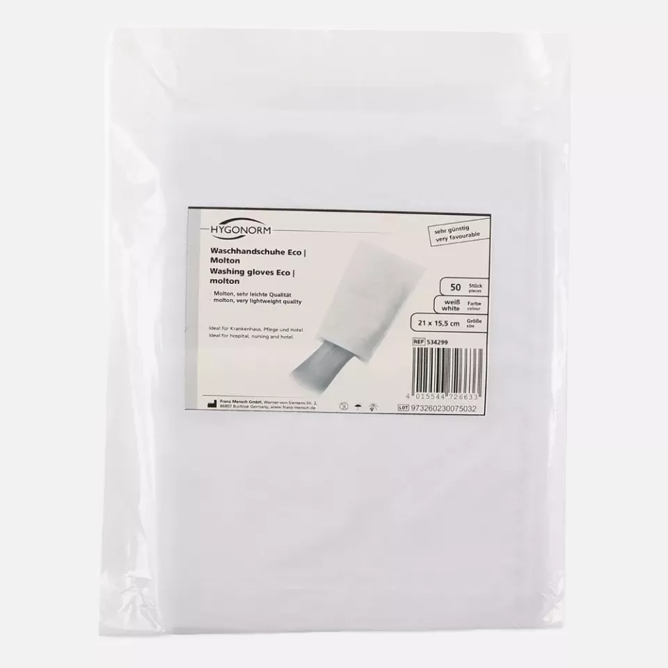 HygoNorm 534299, Eco Washing Gloves, Molton, image 4, gallery thumbnail
