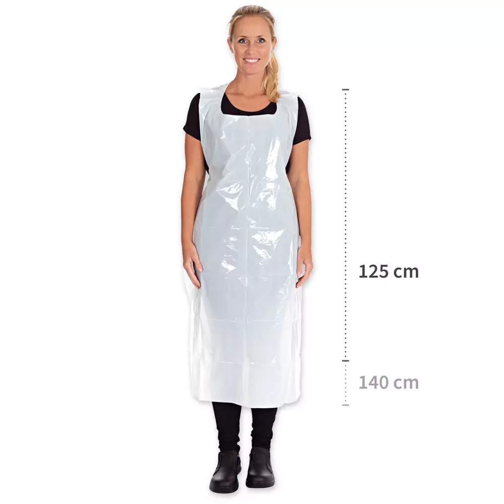 HygoStar 23350, LDPE Disposable Aprons, Dispenser Box, 140 x 75 cm, Approx. 16 my, White, image 5