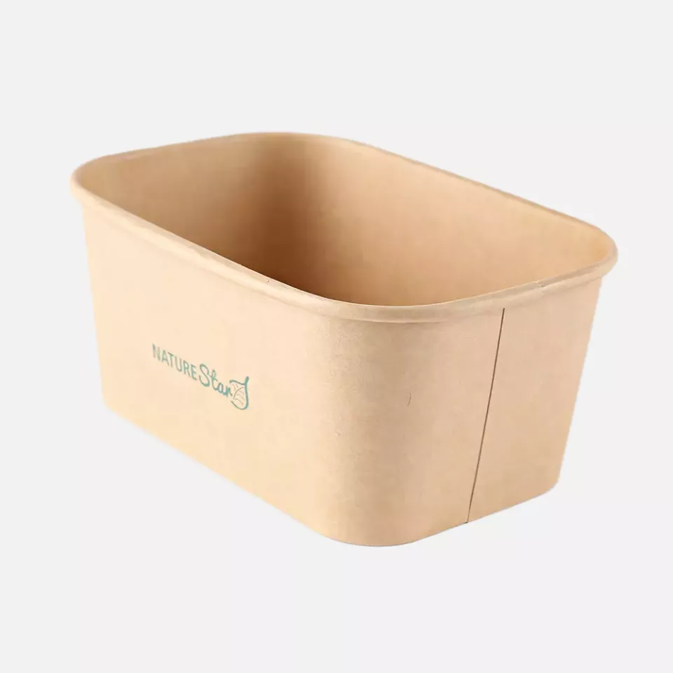 NATUREStar 417410, FSC®-mix Organic Takeaway Trays, Kraft Paper/PE, 172 x 120 x 75 mm, 1000 ml, image 1, gallery thumbnail