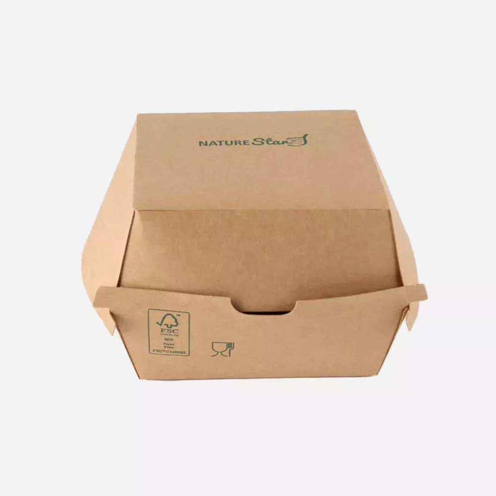 NATUREStar 417411, Organic Hamburger Boxes, 105 x 85 mm, Kraft Paper/PE, FSC®-mix, image 4