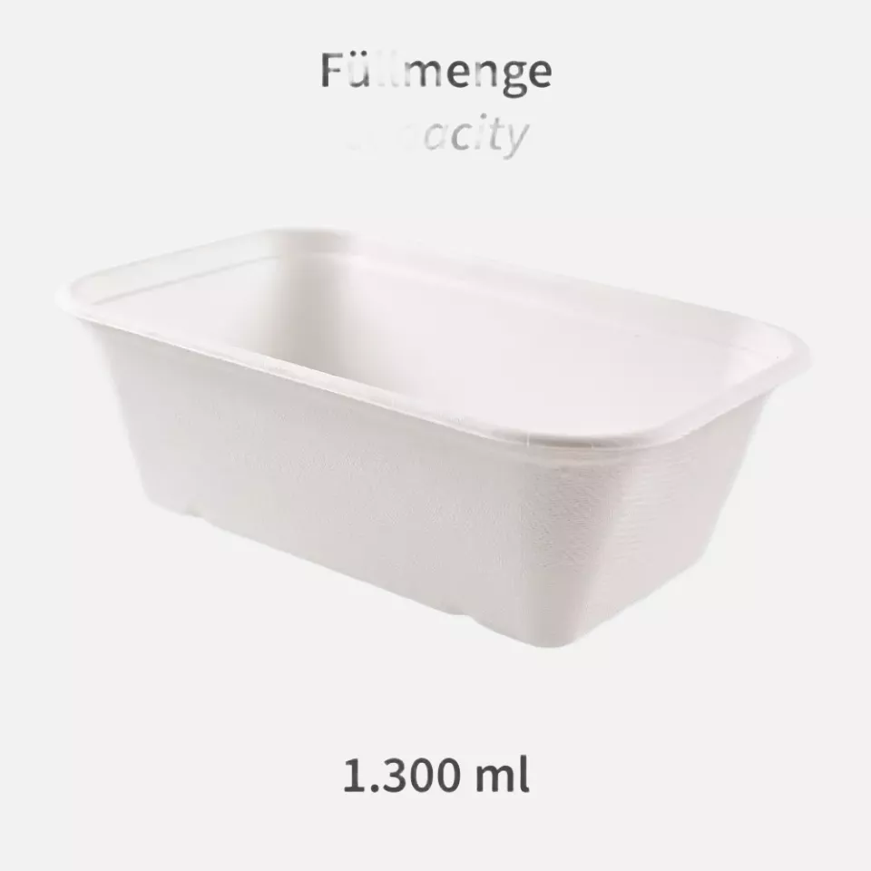 NATUREStar 41173, Puro Organic Trays, 212 x 140 x 71 mm, 1300 ml, Bagasse, image 2, gallery thumbnail