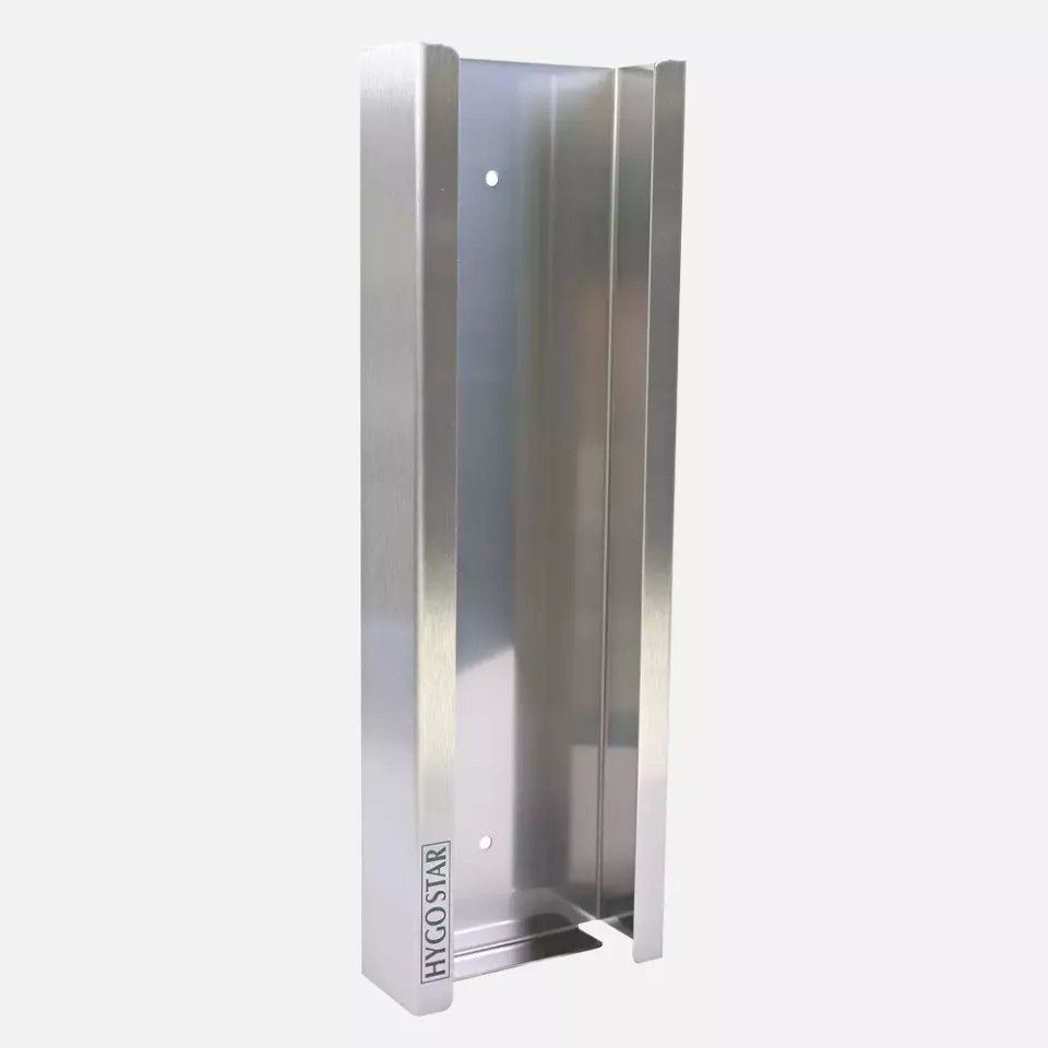 HygoStar 889413, Extra Safe Superlong Glove Dispenser, Stainless Steel, image 1, gallery thumbnail