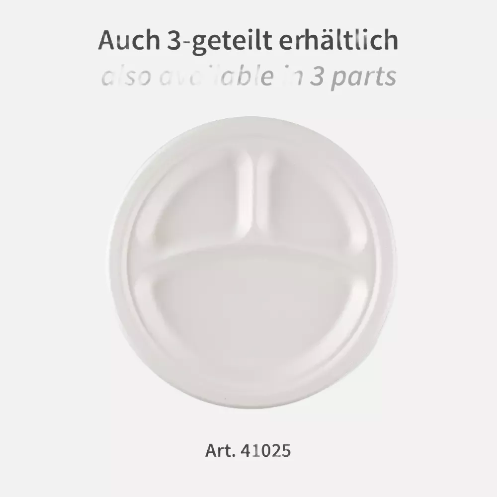 NATUREStar 41021, Organic Menu Plates, Ø 229 mm, Round, 2-Compartments, Bagasse, image 4