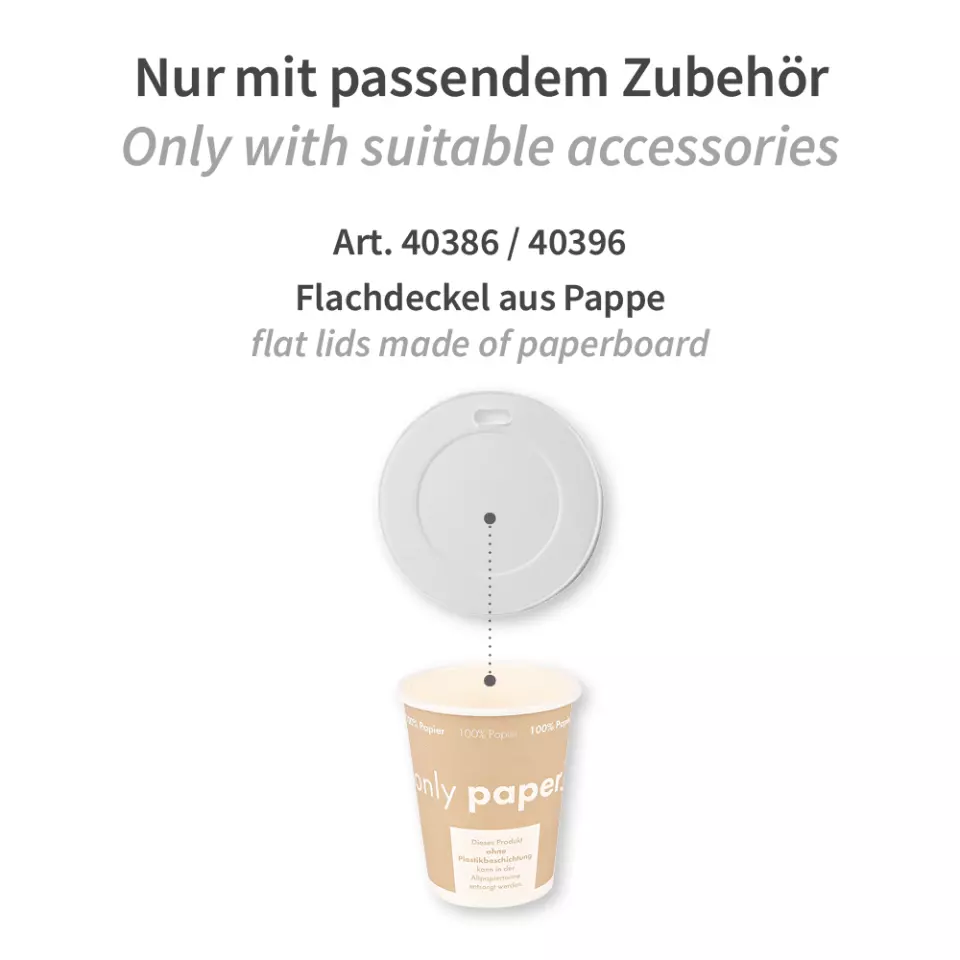 NATUREStar 403083, Bio-Papier Kaffeebecher, 200 ml / 8 oz, ø 80 mm, image 4, gallery thumbnail