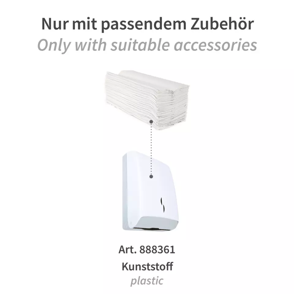 HygoClean 30464, Recycling-Papierhandtücher, 1-lagig, C-Falz, Weiß, image 3, gallery thumbnail