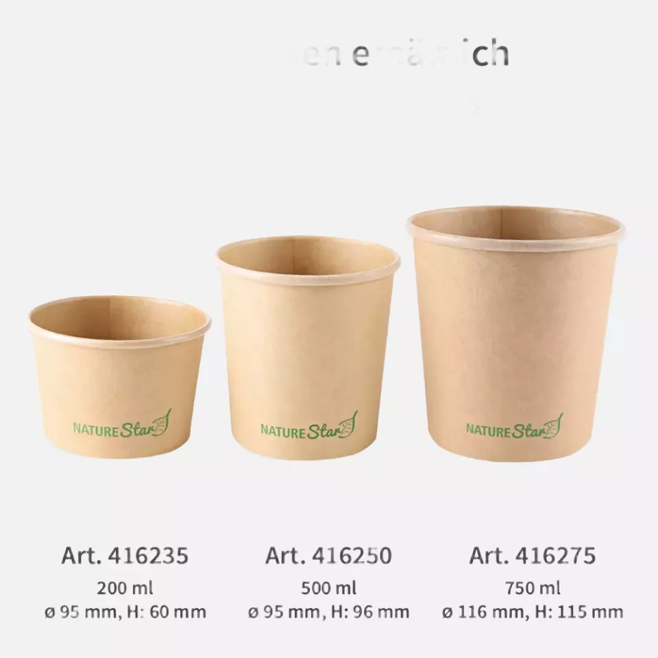NATUREStar 416275, Minestrone Organic Soup Cups, 750 ml, ø 116 x 115 mm, Kraft Paper/PLA, image 7, gallery thumbnail