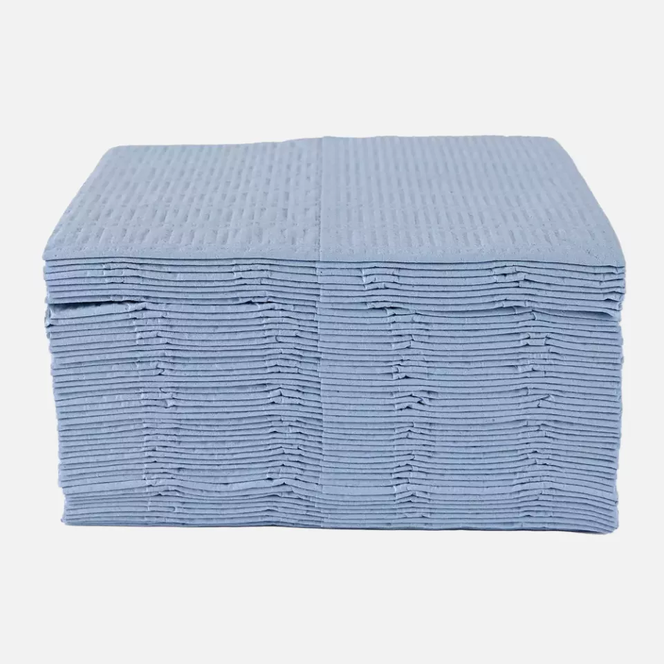 HygoClean 317490, Pleated Recycled Paper Cleaning Cloths, 4-ply, Blue, image 2, gallery thumbnail