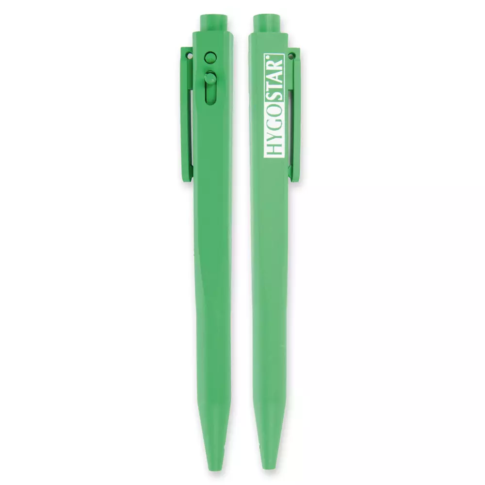 HygoStar 85560, Detectable Plastic Pen Clip, Green