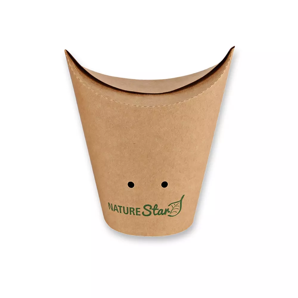 NATUREStar 417927, Organic Kraft Paper/PE Snack Boxes, Ø 60 mm x 117 mm, 270 ml, FSC®-Mix, image 3