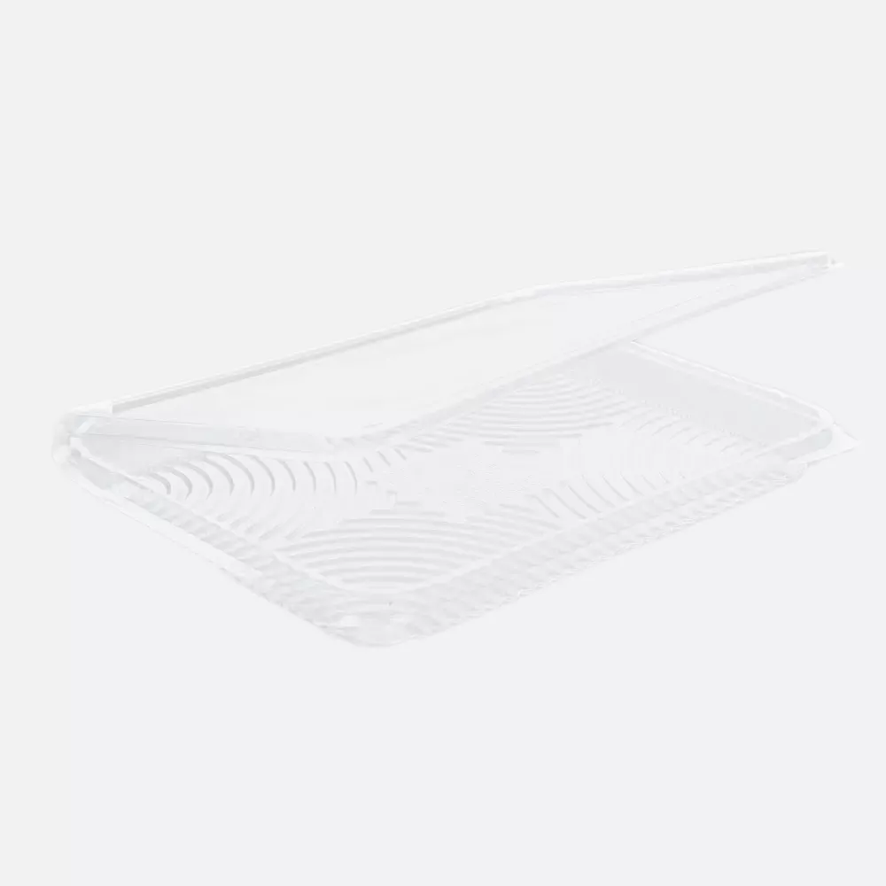 Franz Mensch 423907, Organic PLA Deli and Salad Bowls, 570 ml, Rectangular, with Hinged Lid, image 1