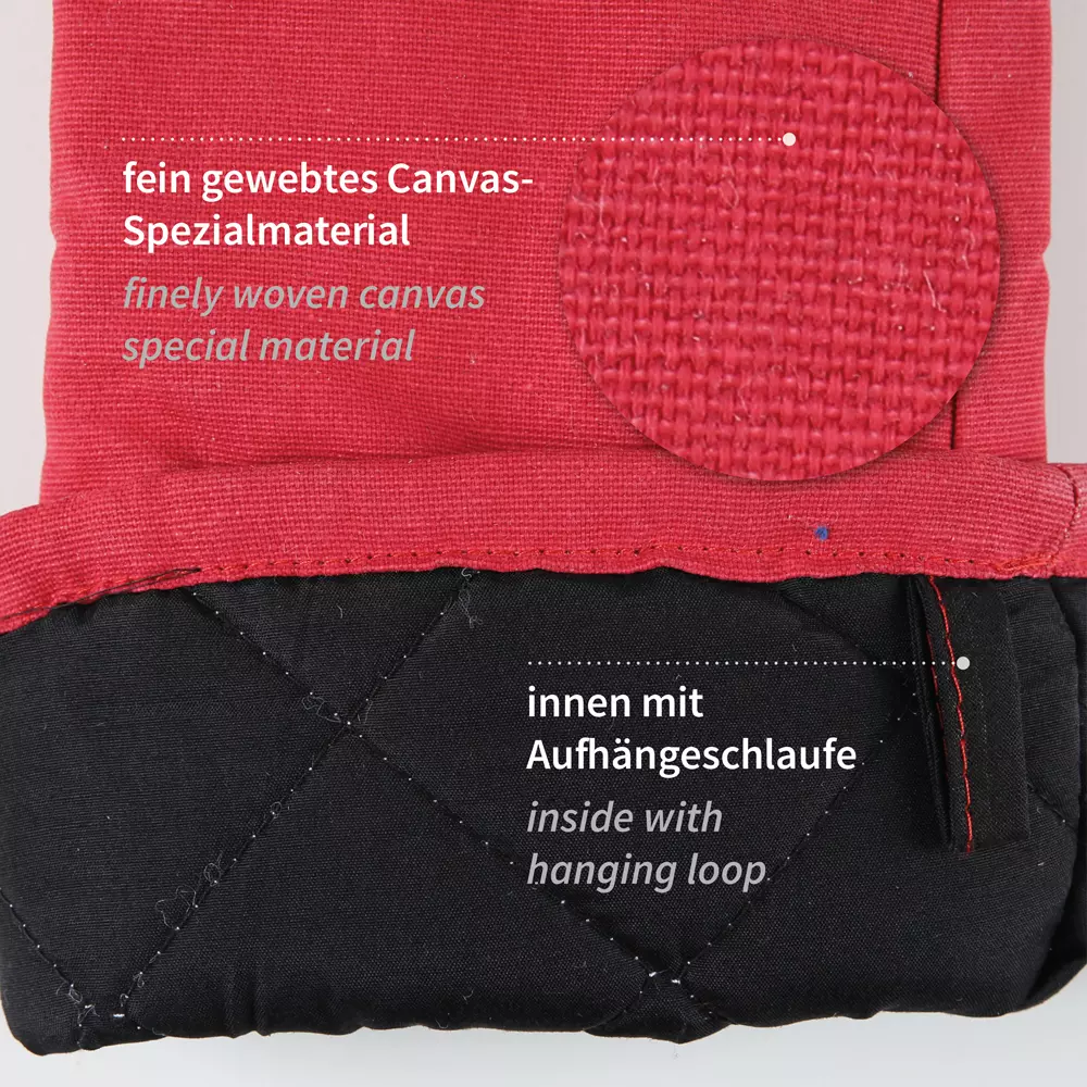 HygoStar 3321, Ovenstar Canvas Oven Gloves, 44 cm, Red, image 7