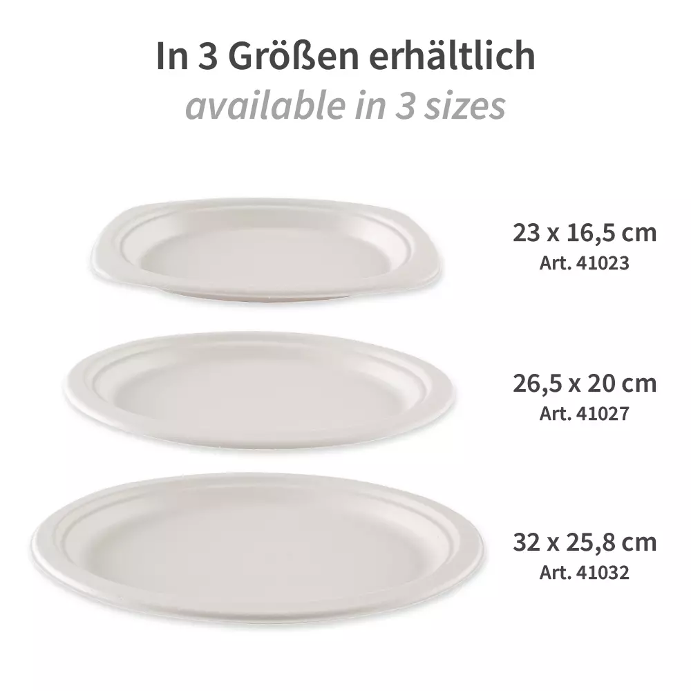 NATUREStar 41023, Oval Bagasse Plates, 230 x 165 mm, image 5