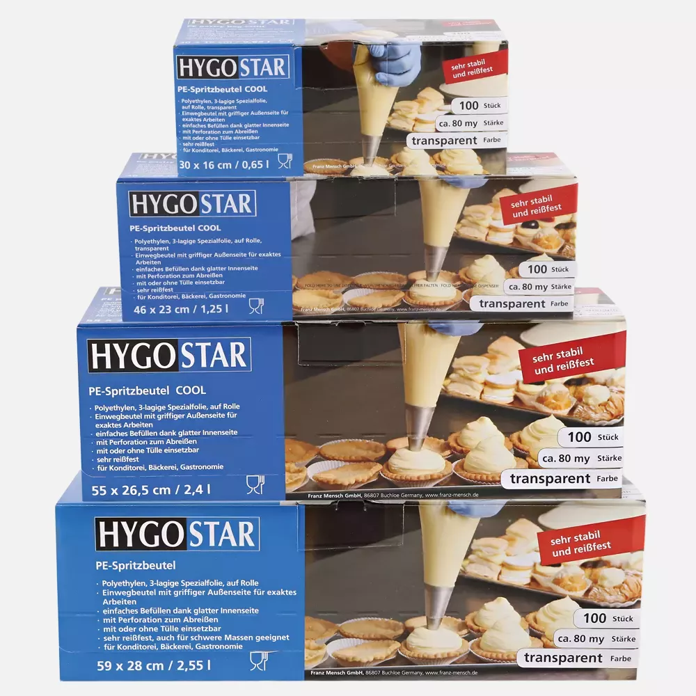 HygoStar 32229, Cool LDPE Pastry Tubes, 46 x 23 cm, Transparent, image 2