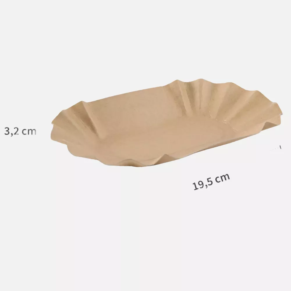 Franz Mensch 415175, Bio-Kraftpapier-Schalen, Oval, 110 x 195 x 32 mm, FSC®-Mix, image 2