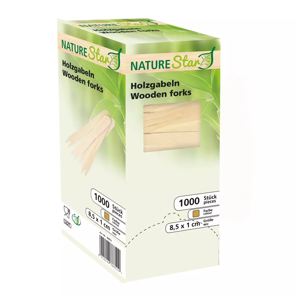 NATUREStar 38851, Organic Wood French Fries Forks, 90 mm, image 3